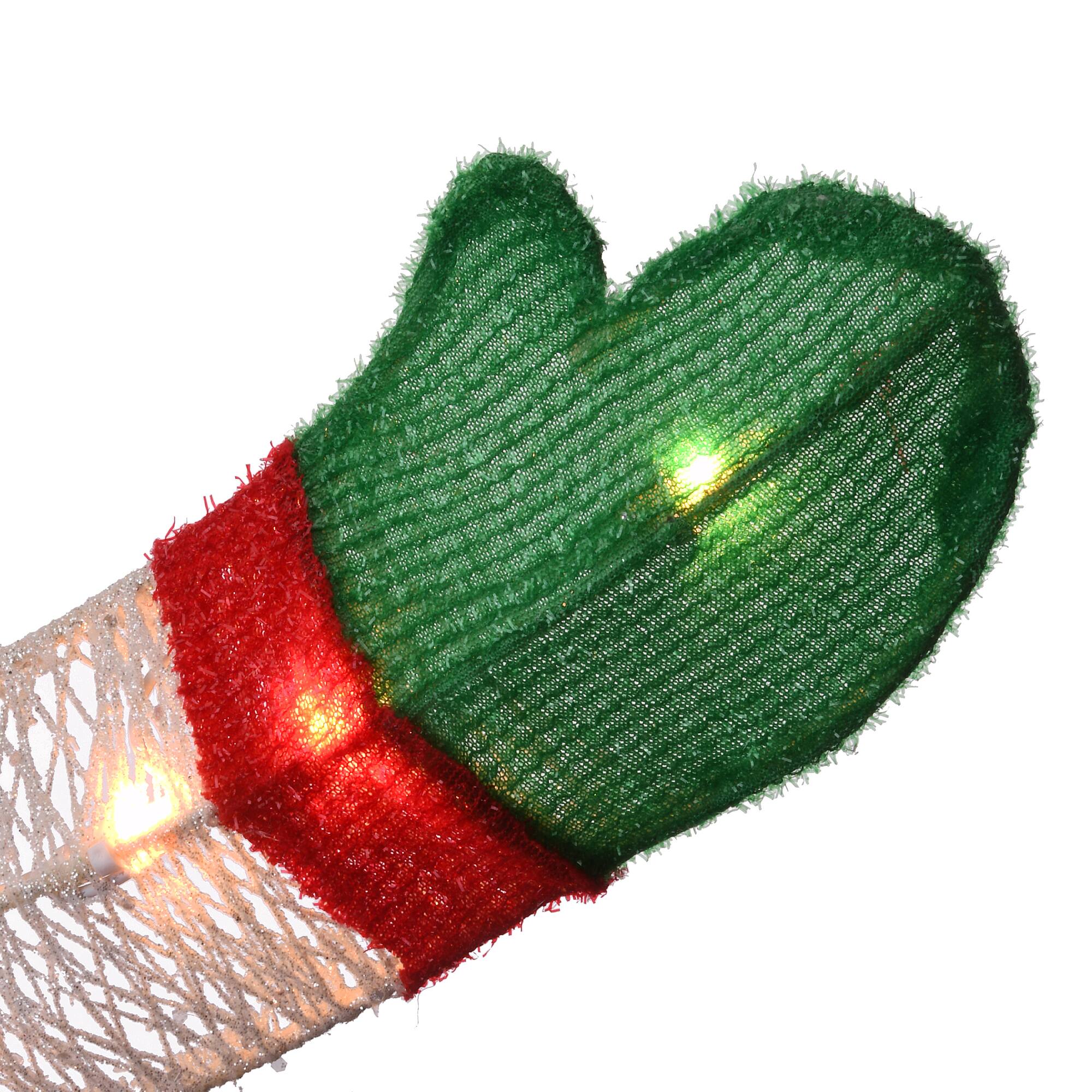 48" Crystal Snowman Decoration, Clear Mini LED Lights